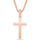 Shyne Collection Large Cross Pendant - Shyne Jewelers 435-00049 Rose Gold Shyne Jewelers