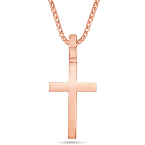 Shyne Collection Large Cross Pendant - Shyne Jewelers 435-00049 Rose Gold Shyne Jewelers