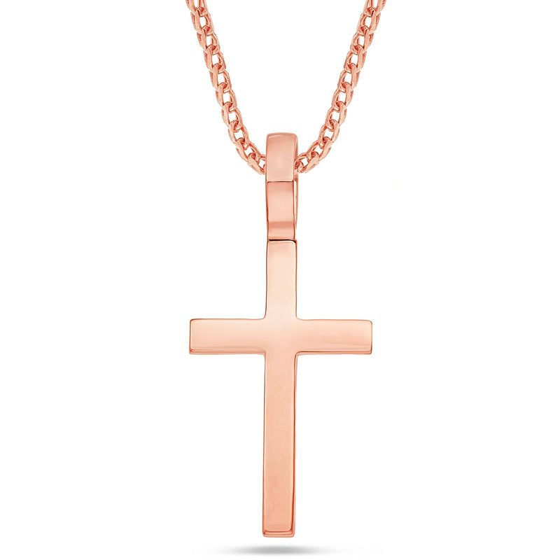 Shyne Collection Large Cross Pendant - Shyne Jewelers 435-00049 Rose Gold Shyne Jewelers