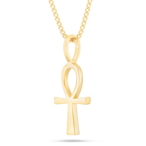 Shyne Collection Small Ankh Pendant - Shyne Jewelers ANKH_1 Yellow Gold Shyne Jewelers