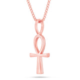 Shyne Collection Small Ankh Pendant - Shyne Jewelers ANKH_1 Rose Gold Shyne Jewelers