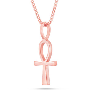 Shyne Collection Small Ankh Pendant - Shyne Jewelers ANKH_1 Rose Gold Shyne Jewelers