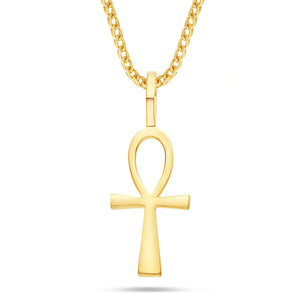 Shyne Collection Small Ankh Pendant - Shyne Jewelers ANKH_1 Yellow Gold Shyne Jewelers