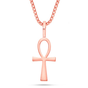 Shyne Collection Small Ankh Pendant - Shyne Jewelers ANKH_1 Rose Gold Shyne Jewelers