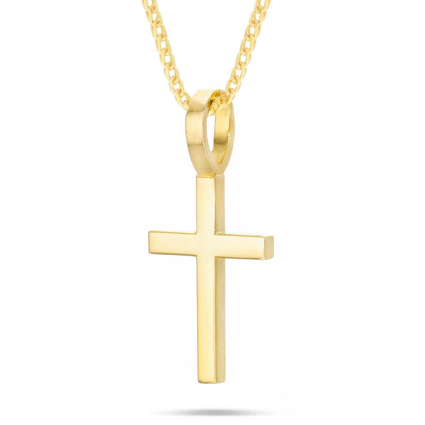 Shyne Collection Small Gold Cross Pendant - Shyne Jewelers Yellow Gold Shyne Jewelers