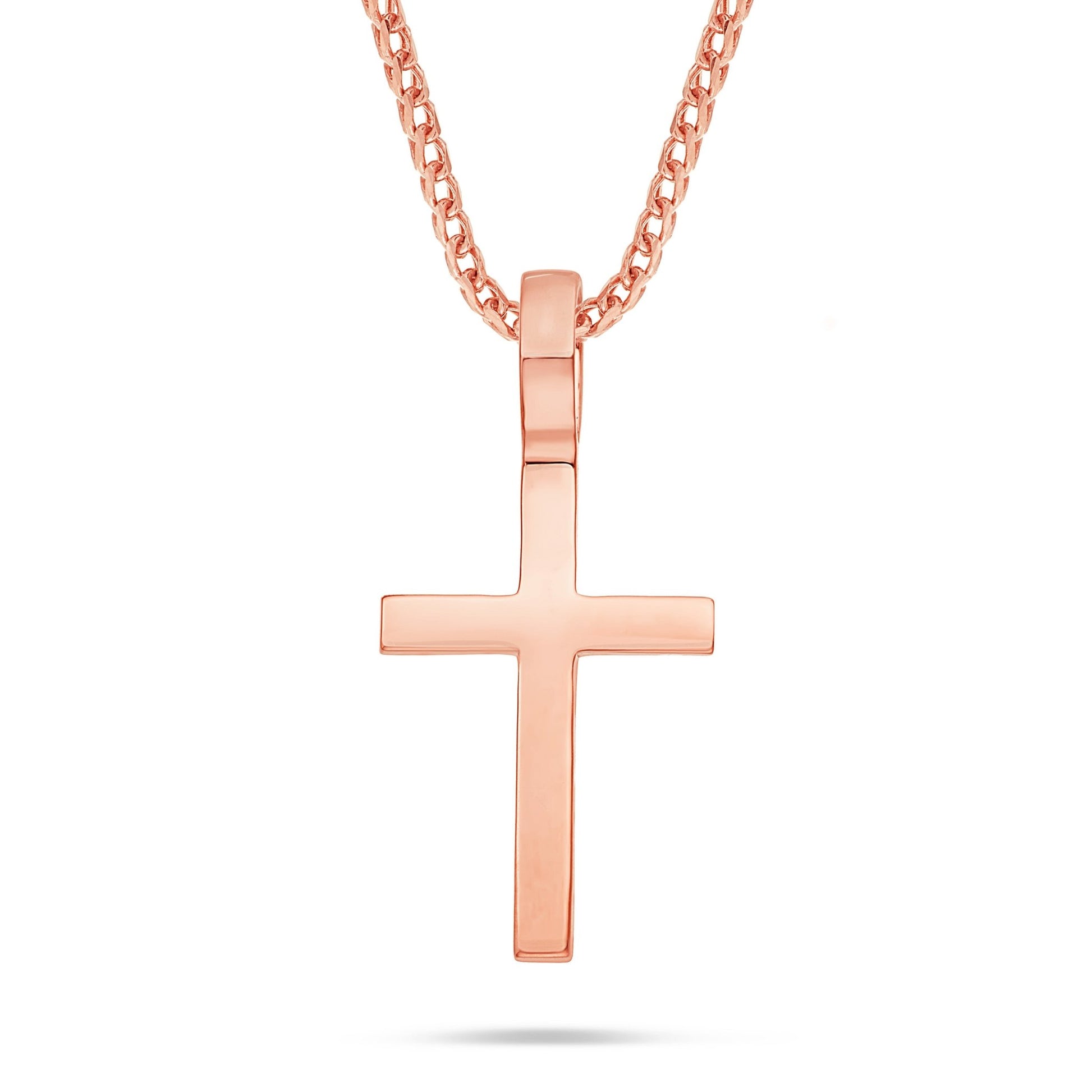 Shyne Collection Small Gold Cross Pendant - Shyne Jewelers Rose Gold Shyne Jewelers