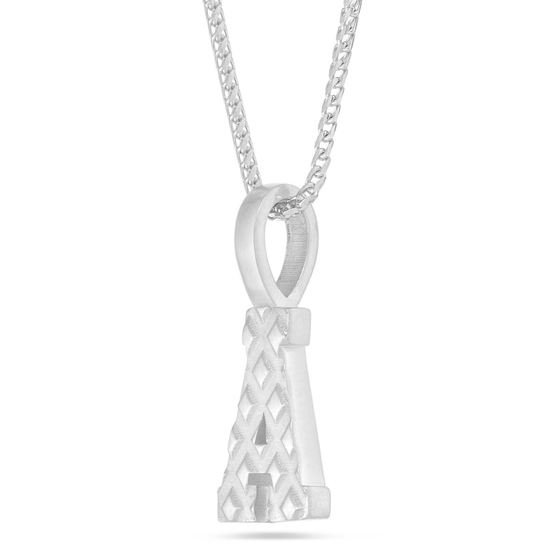Shyne Collection Varsity Initial Pendant - Shyne Jewelers White Gold A Shyne Jewelers