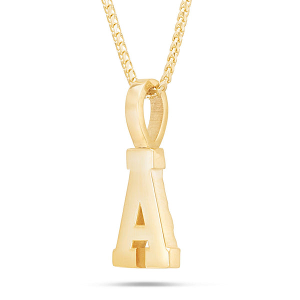 Shyne Collection Varsity Initial Pendant - Shyne Jewelers Yellow Gold A Shyne Jewelers