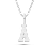 Shyne Collection Varsity Initial Pendant - Shyne Jewelers White Gold A Shyne Jewelers
