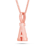 Shyne Collection Varsity Initial Pendant - Shyne Jewelers Rose Gold A Shyne Jewelers