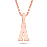 Shyne Collection Varsity Initial Pendant - Shyne Jewelers Rose Gold A Shyne Jewelers