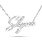 Shyne Logo Diamond Necklace - Shyne Jewelers 165-00153 White Gold Shyne Jewelers