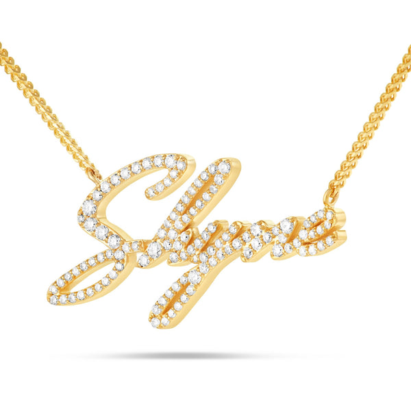 Shyne Logo Diamond Necklace - Shyne Jewelers Yellow Gold Shyne Jewelers