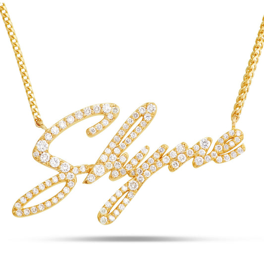 Shyne Logo Diamond Necklace - Shyne Jewelers Yellow Gold Shyne Jewelers