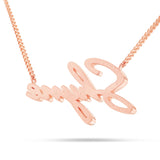 Shyne Logo Diamond Necklace - Shyne Jewelers 165-00154 Rose Gold Shyne Jewelers
