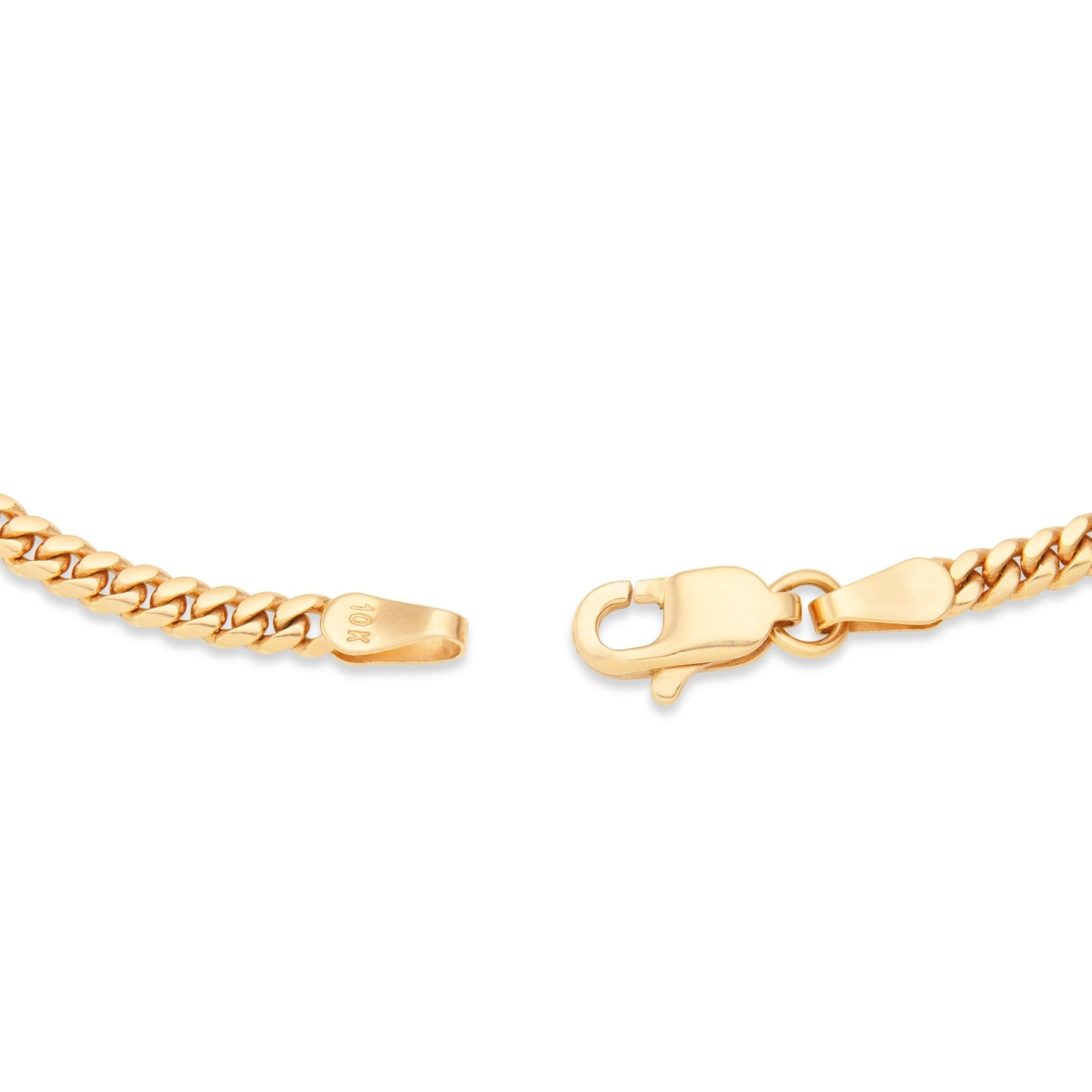 Solid Cuban Bracelet, 2.6mm - Shyne Jewelers Yellow Gold 6 Shyne Jewelers