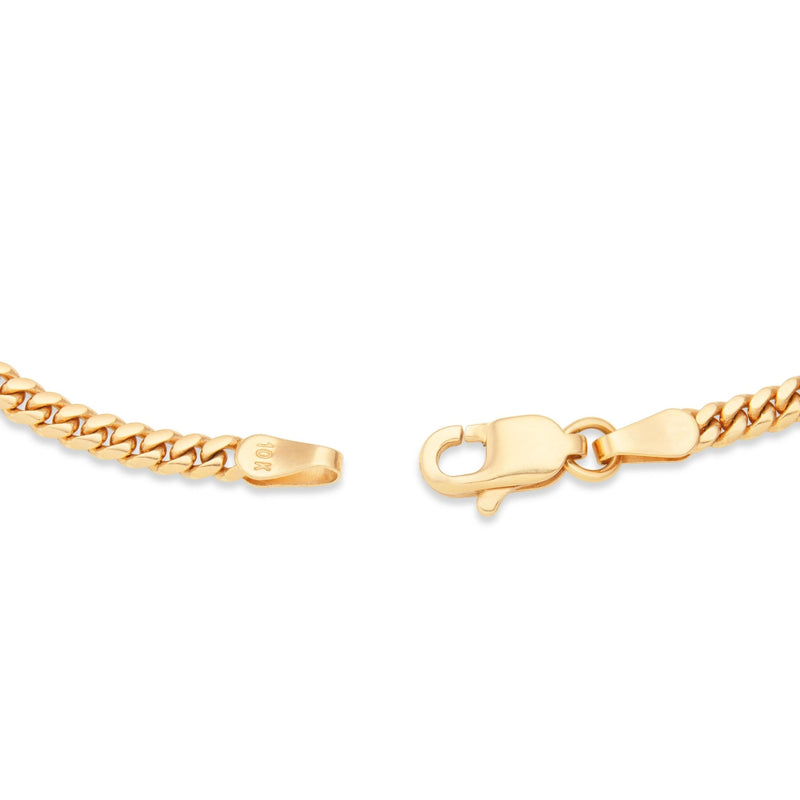 Solid Cuban Bracelet, 2.6mm - Shyne Jewelers Yellow Gold 6 Shyne Jewelers