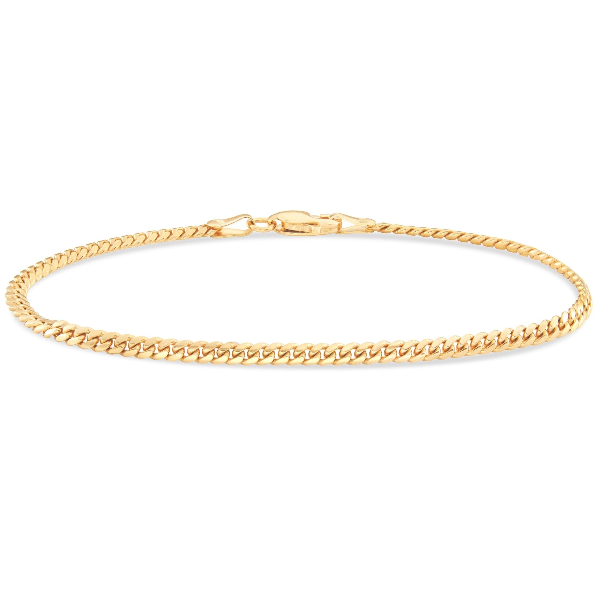 Solid Cuban Bracelet, 2.6mm - Shyne Jewelers Yellow Gold 6 Shyne Jewelers
