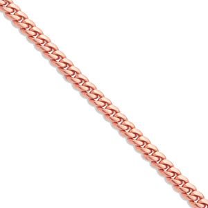 Solid Cuban Bracelet, 2.6mm - Shyne Jewelers Rose Gold 6 Shyne Jewelers