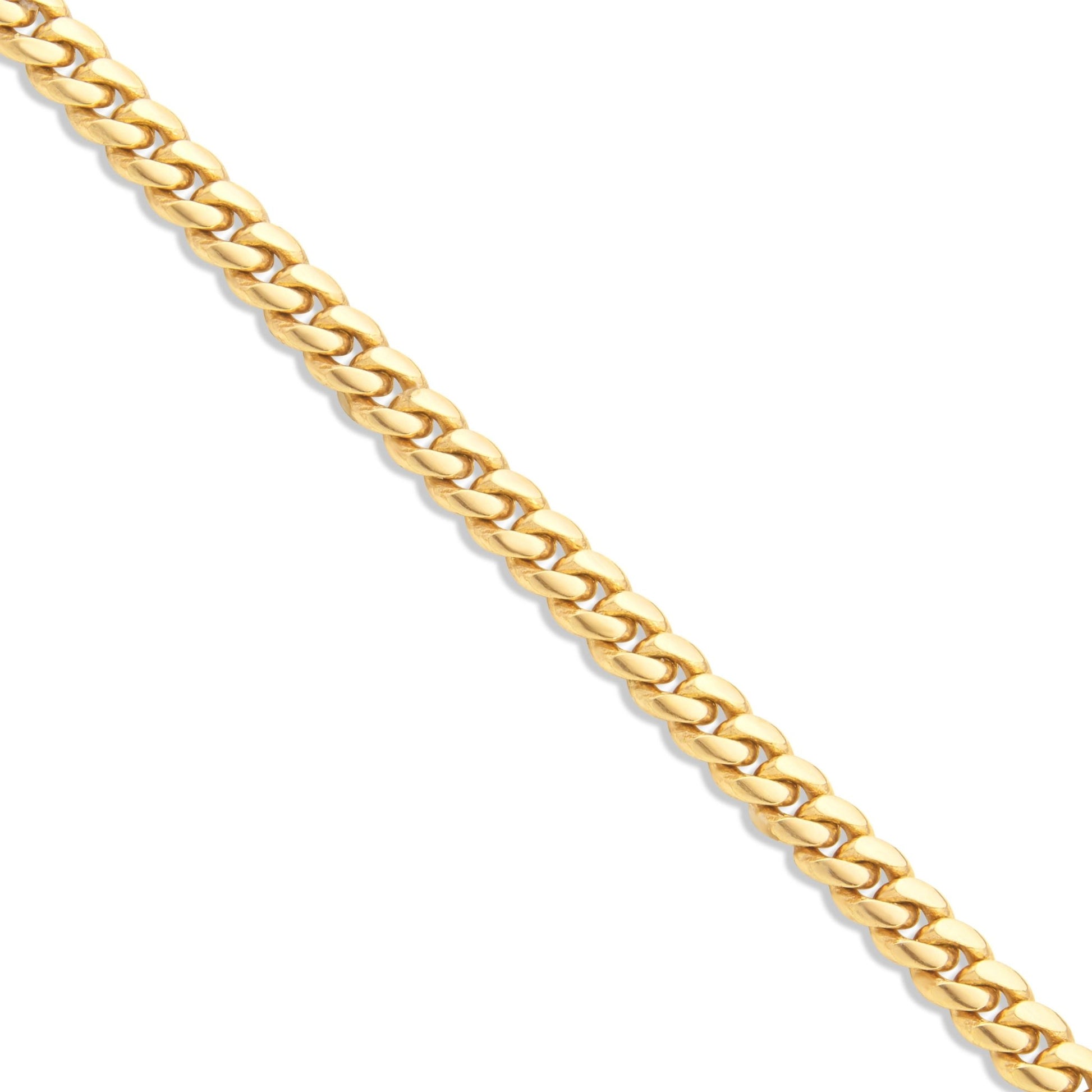 Solid Cuban Bracelet, 2.6mm - Shyne Jewelers Yellow Gold 6 Shyne Jewelers