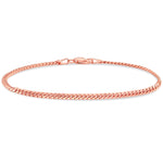 Solid Cuban Bracelet, 2.6mm - Shyne Jewelers Rose Gold 6 Shyne Jewelers