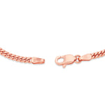Solid Cuban Bracelet, 2.6mm - Shyne Jewelers Rose Gold 6 Shyne Jewelers