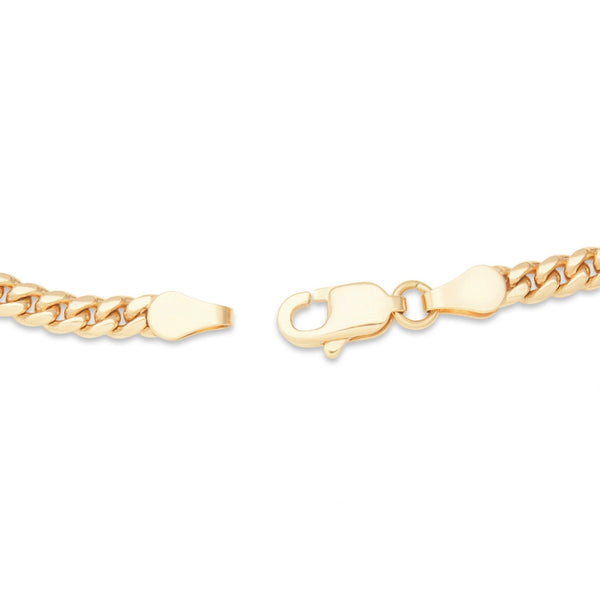 Solid Cuban Bracelet, 3.1 mm - Shyne Jewelers Yellow Gold 6" Shyne Jewelers