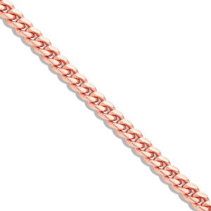 Solid Cuban Bracelet, 3.1 mm - Shyne Jewelers Rose Gold 6