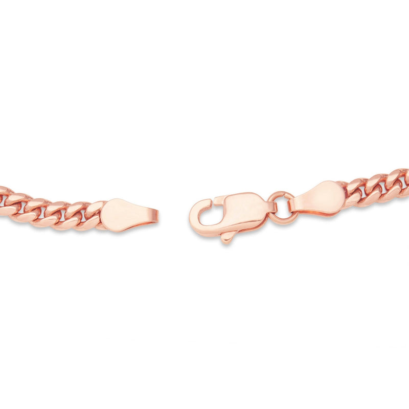 Solid Cuban Bracelet, 3.1 mm - Shyne Jewelers Rose Gold 6" Shyne Jewelers