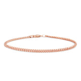 Solid Cuban Bracelet, 3.1 mm - Shyne Jewelers Rose Gold 6" Shyne Jewelers