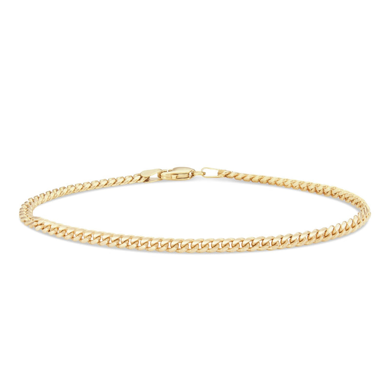 Solid Cuban Bracelet, 3.1 mm - Shyne Jewelers Yellow Gold 6" Shyne Jewelers