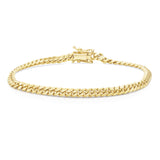 Solid Cuban Bracelet, 3.9mm - Shyne Jewelers Yellow Gold 6" Shyne Jewelers