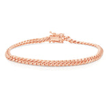 Solid Cuban Bracelet, 3.9mm - Shyne Jewelers Rose Gold 6" Shyne Jewelers