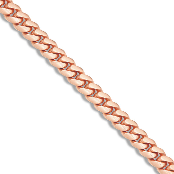 Solid Cuban Bracelet, 3.9mm - Shyne Jewelers Rose Gold 6" Shyne Jewelers