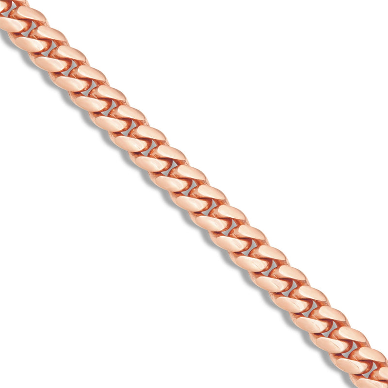 Solid Cuban Bracelet, 3.9mm - Shyne Jewelers Rose Gold 6" Shyne Jewelers