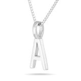 Solid Gold Initial Pendant - Shyne Jewelers White Gold A Shyne Jewelers