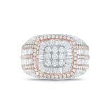 Square Baguette Diamond Statement Ring - Shyne Jewelers 135-00114 Rose & White Gold 5 Shyne Jewelers