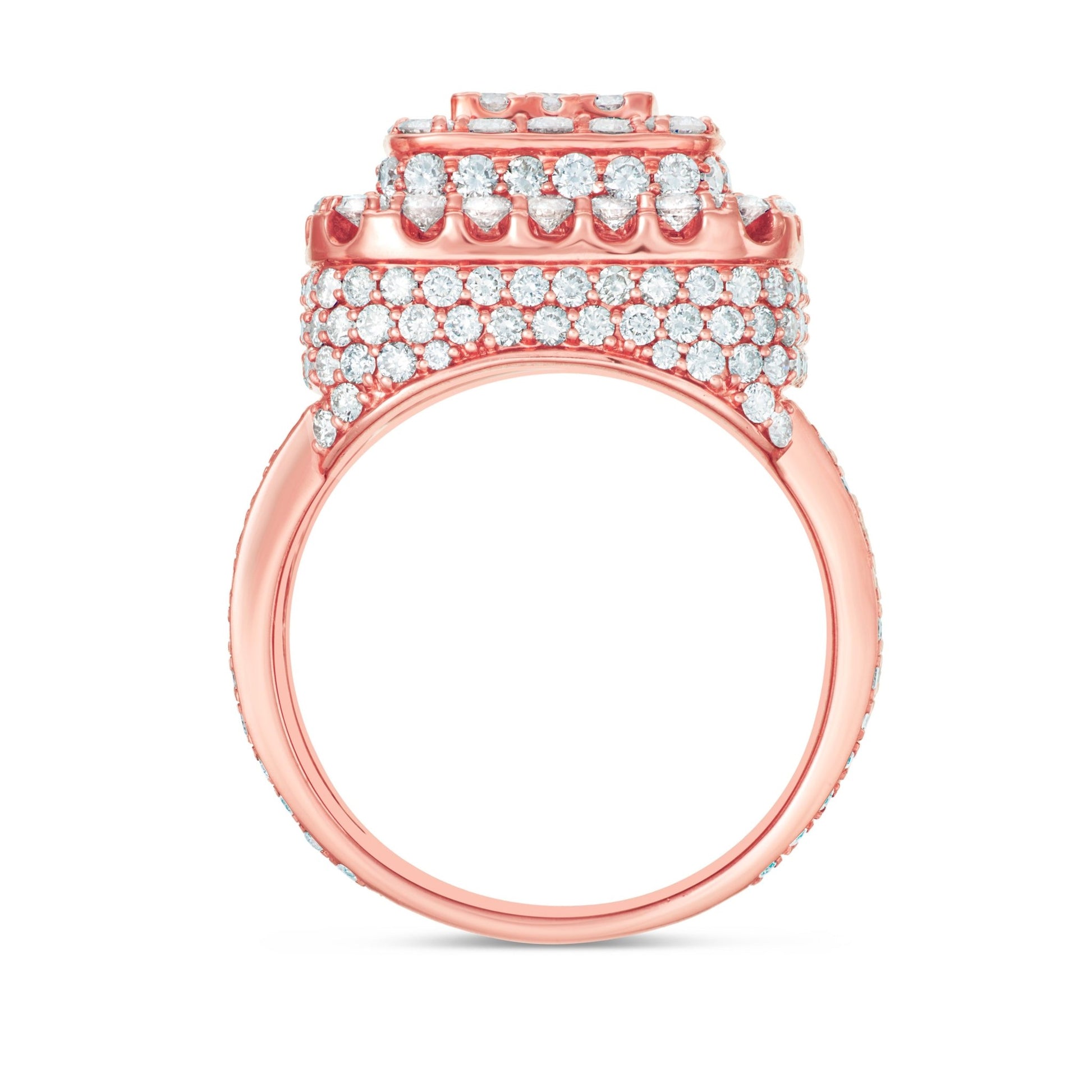 Square Top Diamond Statement Ring - Shyne Jewelers RN403236Y10DI1 4 Shyne Jewelers