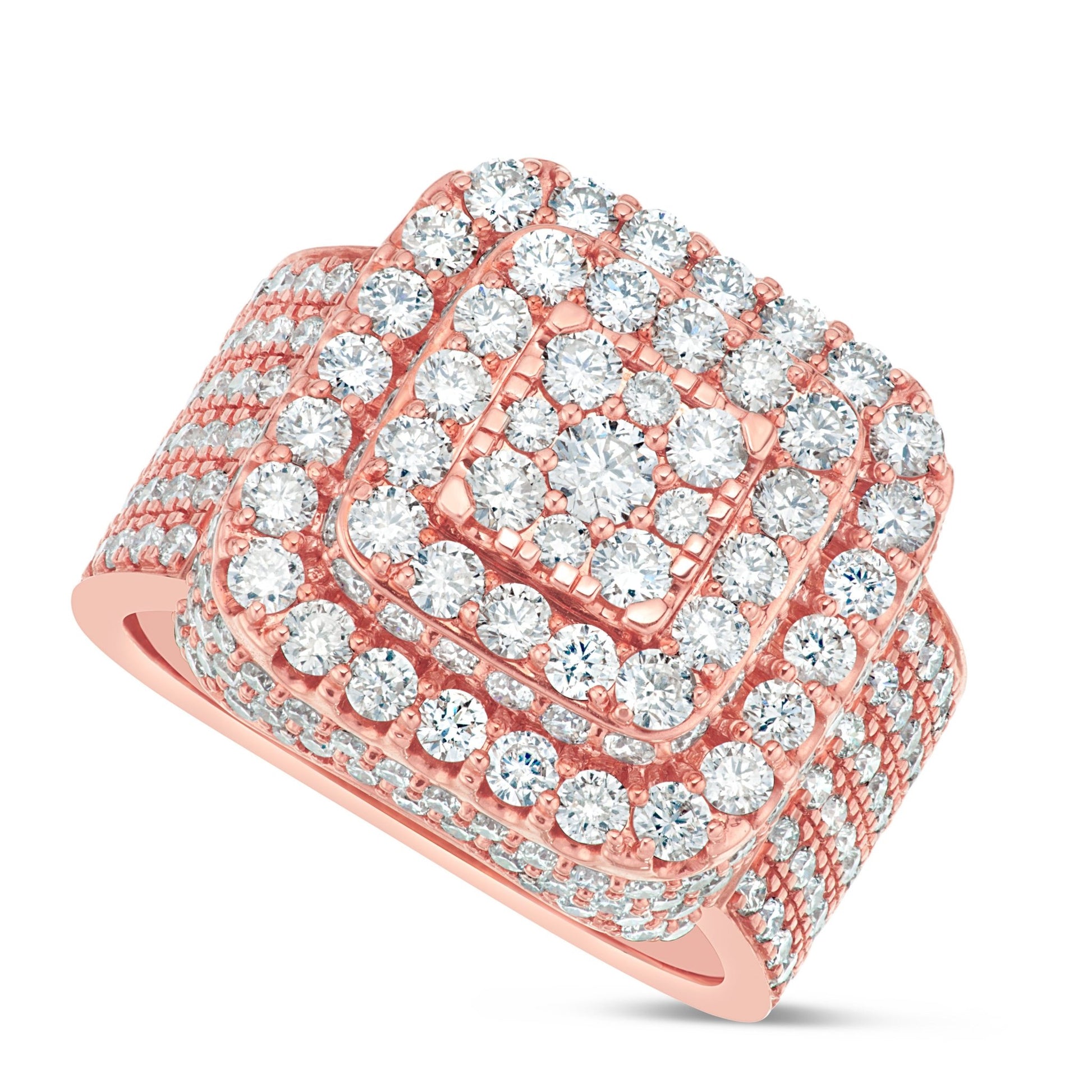Square Top Diamond Statement Ring - Shyne Jewelers RN403236Y10DI1 4 Shyne Jewelers