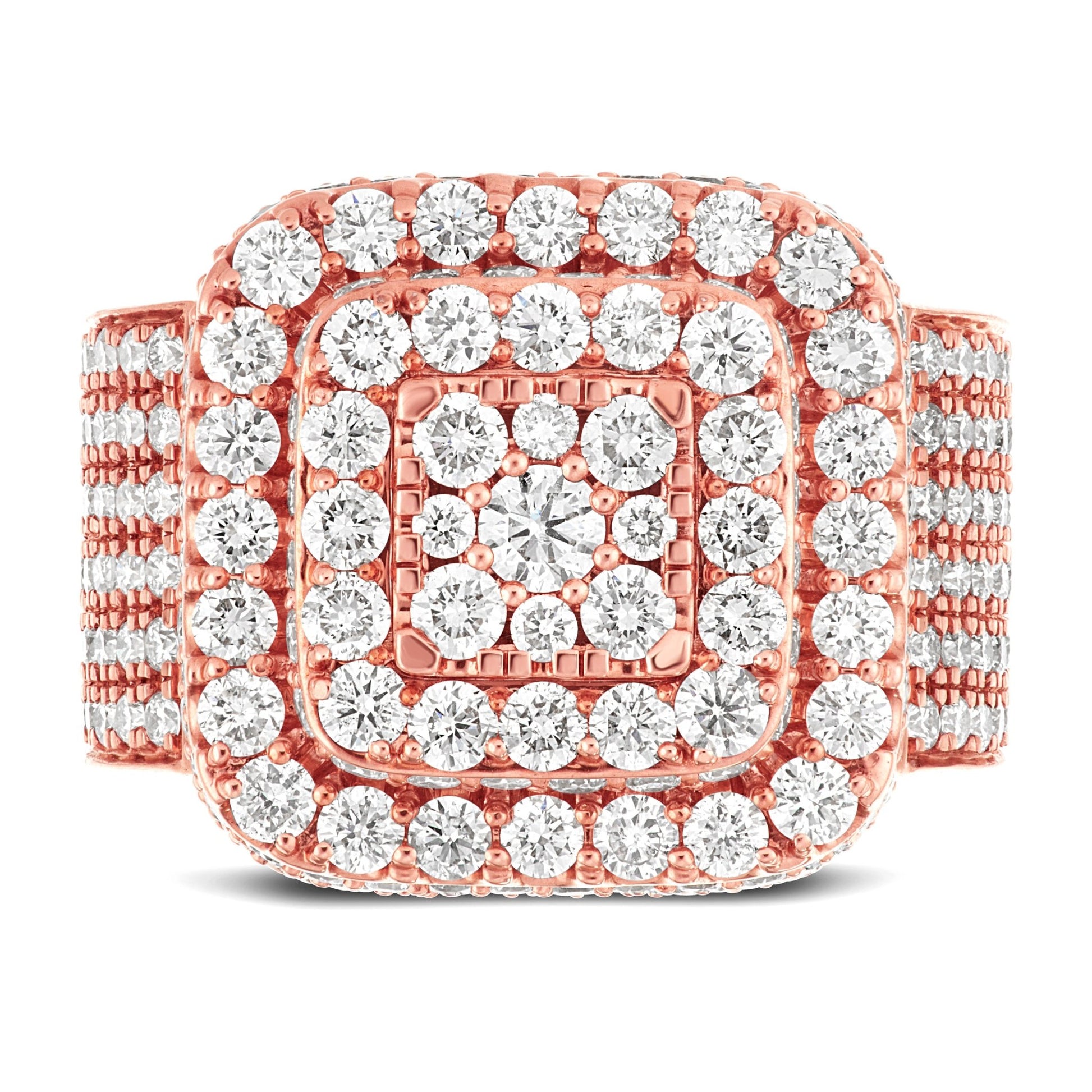 Square Top Diamond Statement Ring - Shyne Jewelers RN403236Y10DI1 4 Shyne Jewelers