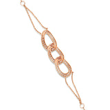 Three Link Diamond Fashion Bracelet - Shyne Jewelers Rose Gold Shyne Jewelers