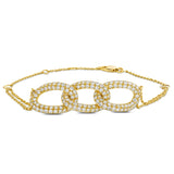 Three Link Diamond Fashion Bracelet - Shyne Jewelers Yellow Gold Shyne Jewelers