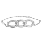Three Link Diamond Fashion Bracelet - Shyne Jewelers White Gold Shyne Jewelers