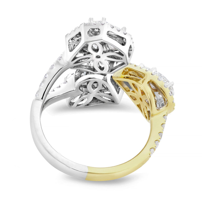 Three Stone Accent Diamond Ring - Shyne Jewelers 130-00138 Yellow & White Gold Shyne Jewelers