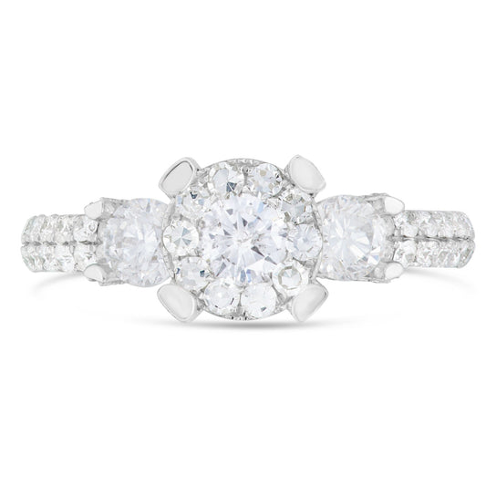 Three Stone Diamond Engagement Ring - Shyne Jewelers 4 Shyne Jewelers