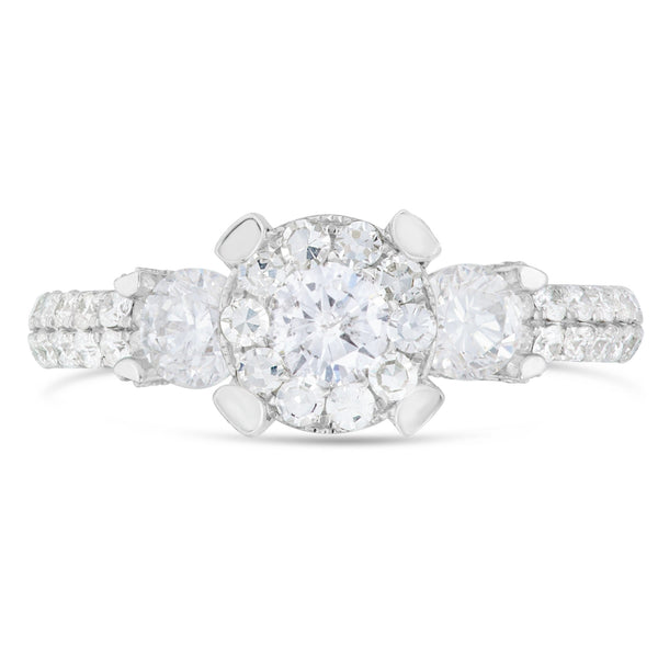 Three Stone Diamond Engagement Ring - Shyne Jewelers 4 Shyne Jewelers