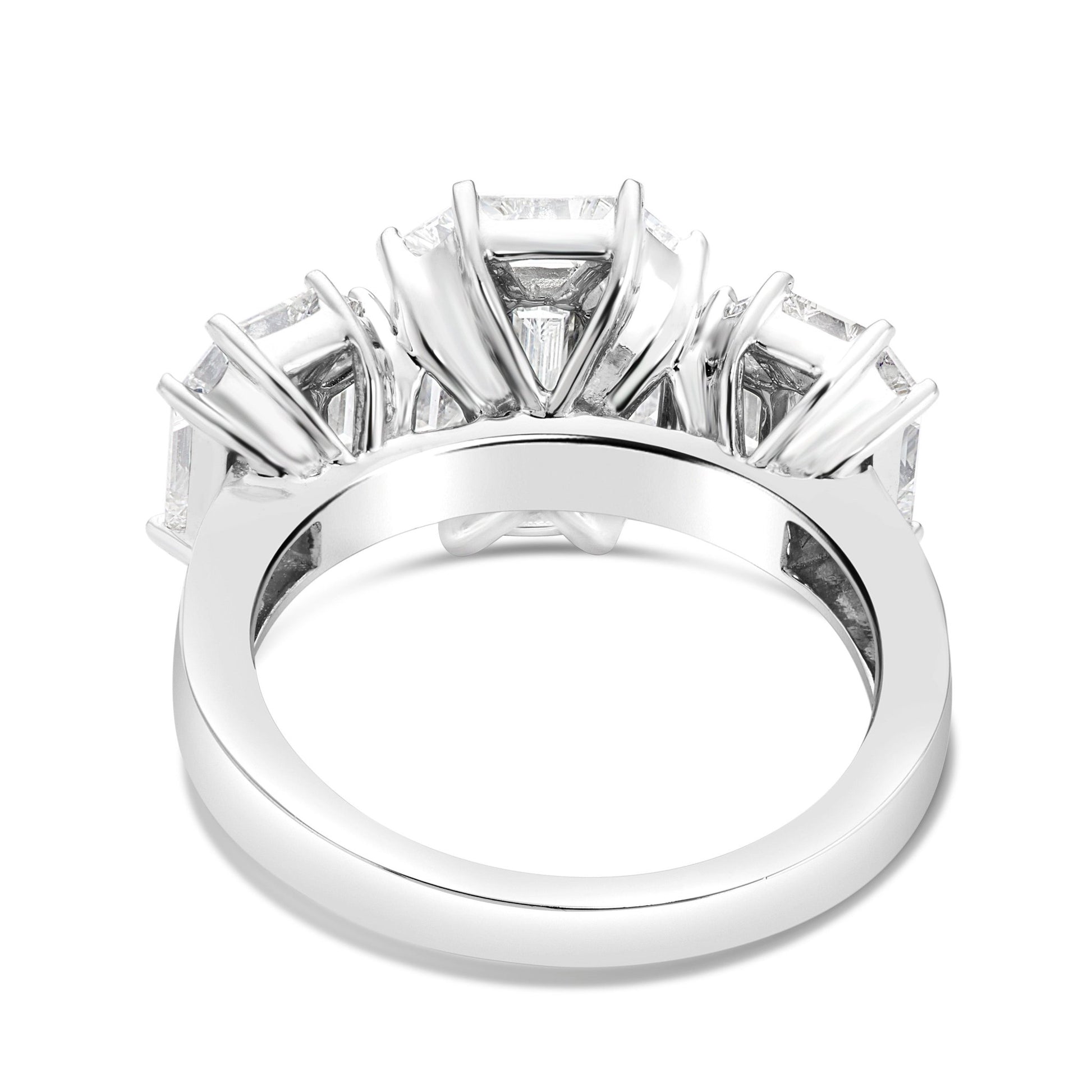 Three Stone Emerald Diamond Ring - Shyne Jewelers 5 Shyne Jewelers