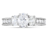 Three Stone Oval Diamond Engagement Ring - Shyne Jewelers 4 Shyne Jewelers