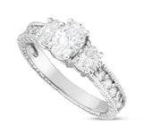 Three Stone Oval Diamond Engagement Ring - Shyne Jewelers 4 Shyne Jewelers