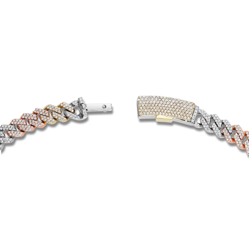 Three Tone Diamond Cuban Chain - Shyne Jewelers 165-00382 Shyne Jewelers